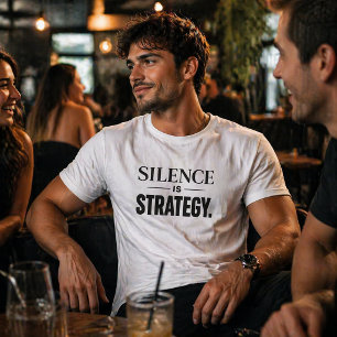 Camiseta O Silêncio é Estratégia – Declaração Moderna Minim