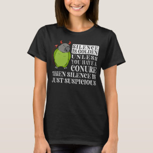 Camiseta O Silêncio É O Ouro Papagaio I Cabeça Suja