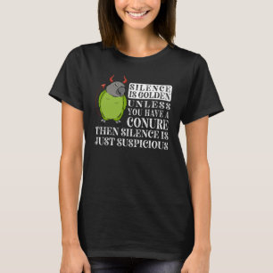 Camiseta O Silêncio É O Ouro Papagaio I Cabeça Suja