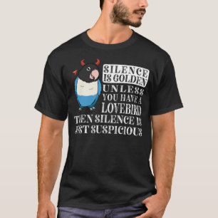 Camiseta O Silêncio É Ouro Papagaio I Azul Mascarado