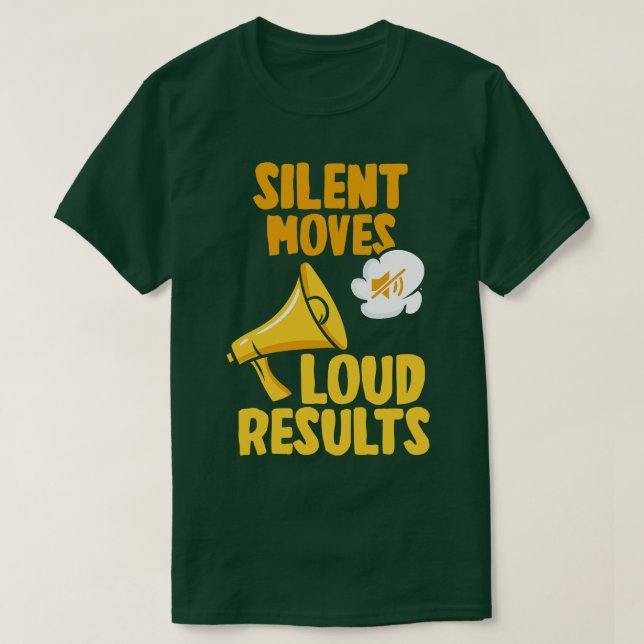 Camiseta O Silent Move Alto Resultado 1 (Frente do Design)