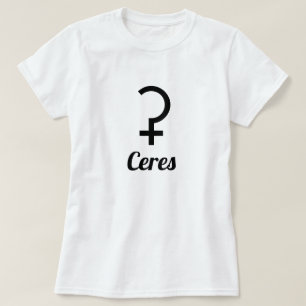 Camiseta o símbolo do ⚳ do planeta do anão Ceres