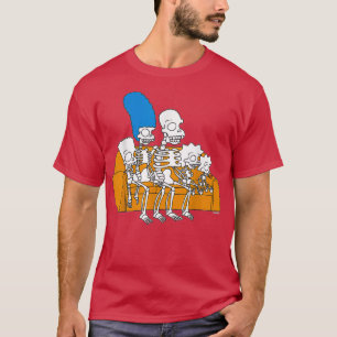 Camiseta O Simpsonzz Skeletons Treehouse De Horror Couch