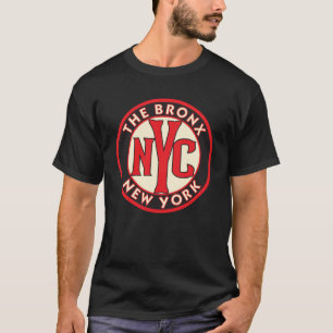Camiseta O Sinal do Círculo Vermelho e Negro do Bronx Nova 