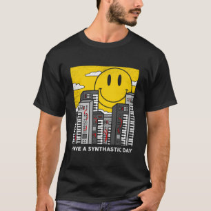 Camiseta O Sintetizador Tem Um Engrenagem Analógica Dj De D