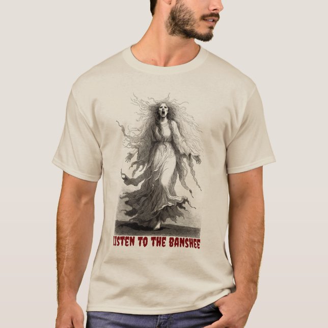 Camiseta O Sistema de Alerta Auditivo Ouça a Banshee (Frente)