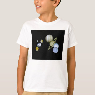 Camiseta O sistema solar caçoa o presente americano do