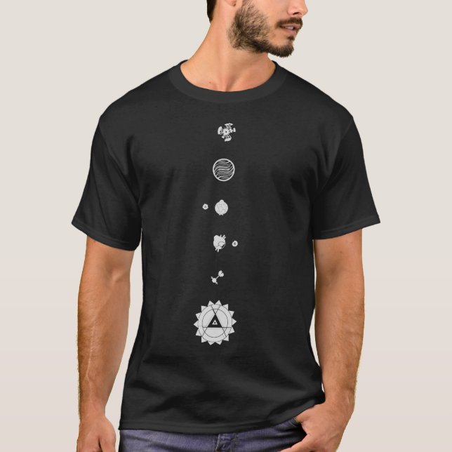 Camiseta O Sistema Solar Exterior Selvagens - Camisa-T Esse (Frente)