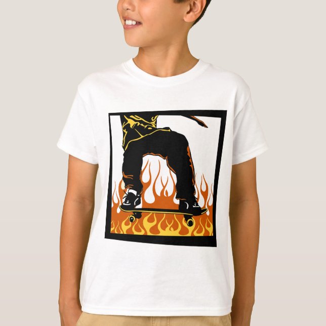 Camiseta O skate arde o t-shirt (Frente)