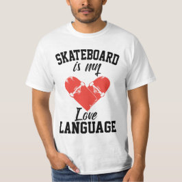 Camiseta O skate é a minha língua de amor - skate engraçado