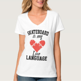 Camiseta O skate é a minha língua de amor - skate engraçado