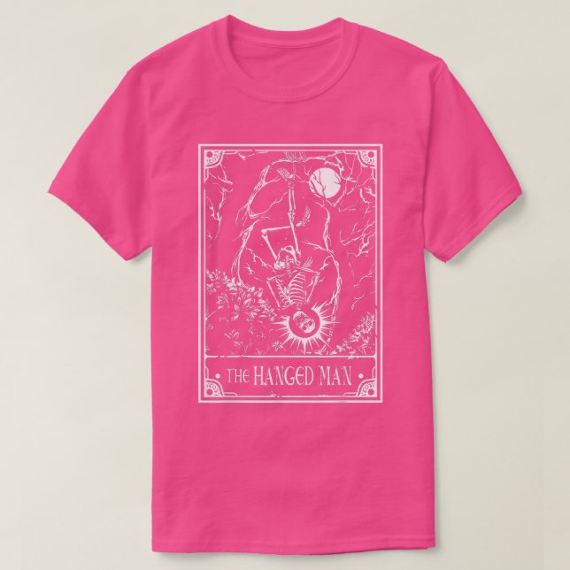 Camiseta O Skeleton Man Tarot Card Oculta Tarot Reader Re (Frente do Design)