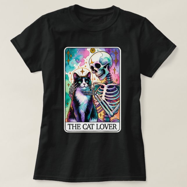 Camiseta O Skeleton Tarot Card T-Shirt (Frente do Design)