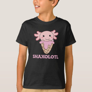 Camiseta O Snaxolotl Axolotl Alinha Sorvete De Animais Doce