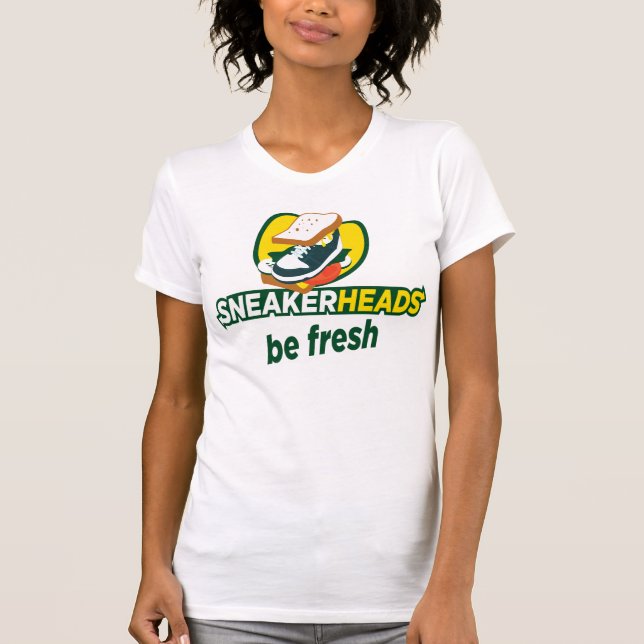 Camiseta O SneakerHeads das mulheres (Frente)