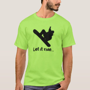 Camiseta o snowboarder, deixou-o montar…