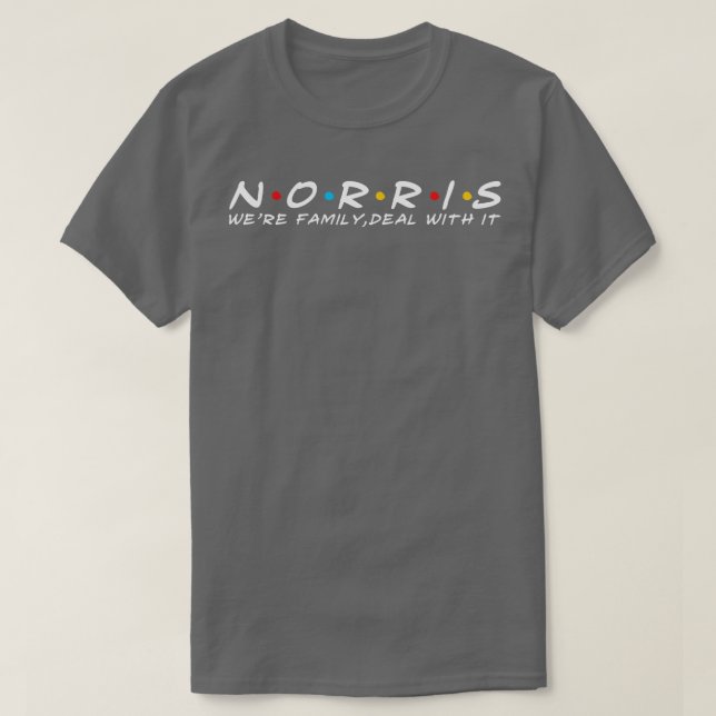 Camiseta O Sobrenome Norris Norris Family Sobrenome Norris (Frente do Design)