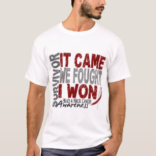 Camiseta O sobrevivente de câncer que da cabeça e do