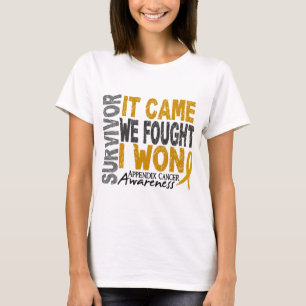 Camiseta O sobrevivente de câncer que do apêndice veio n
