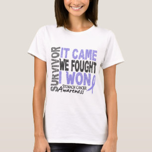 Camiseta O sobrevivente de câncer que do estômago veio n
