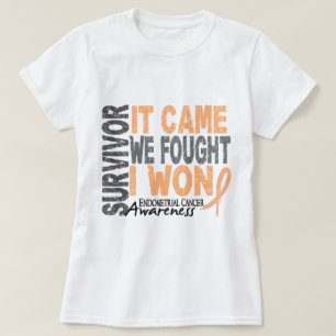Camiseta O sobrevivente de câncer que Endometrial veio nó
