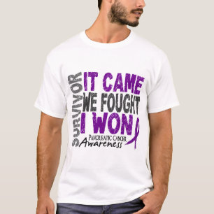 Camiseta O sobrevivente que do câncer de pâncreas veio n