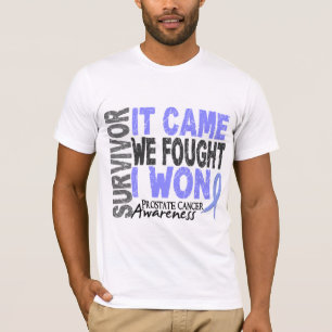 Camiseta O sobrevivente que do cancro da próstata veio nós