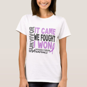 Camiseta O sobrevivente que do linfoma de Hodgkins veio nó