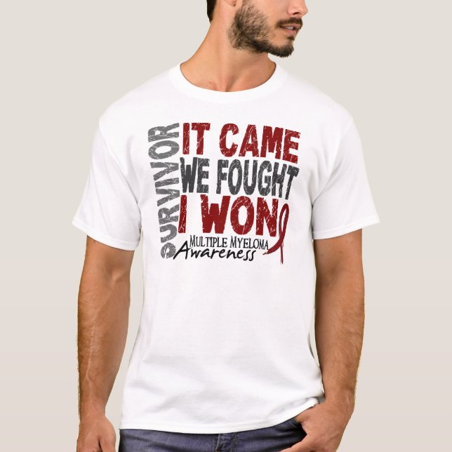 Camiseta O sobrevivente que do mieloma múltiplo veio nós (Frente)