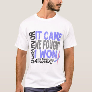 Camiseta O sobrevivente que masculino do cancro da mama