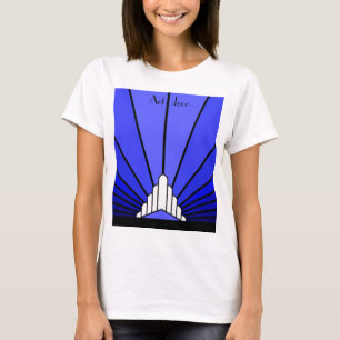 Camiseta O sol da arte em azul
