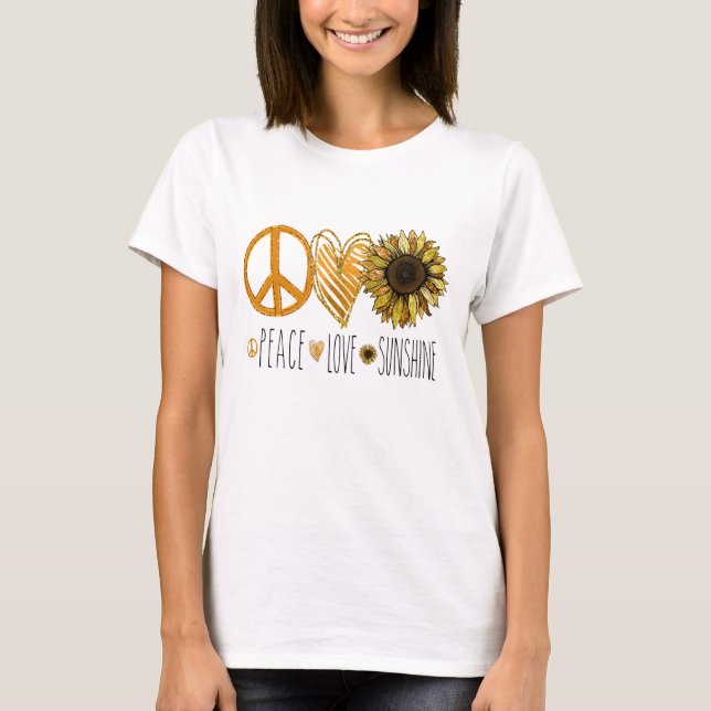Camiseta O sol do amor pela paz (Frente)