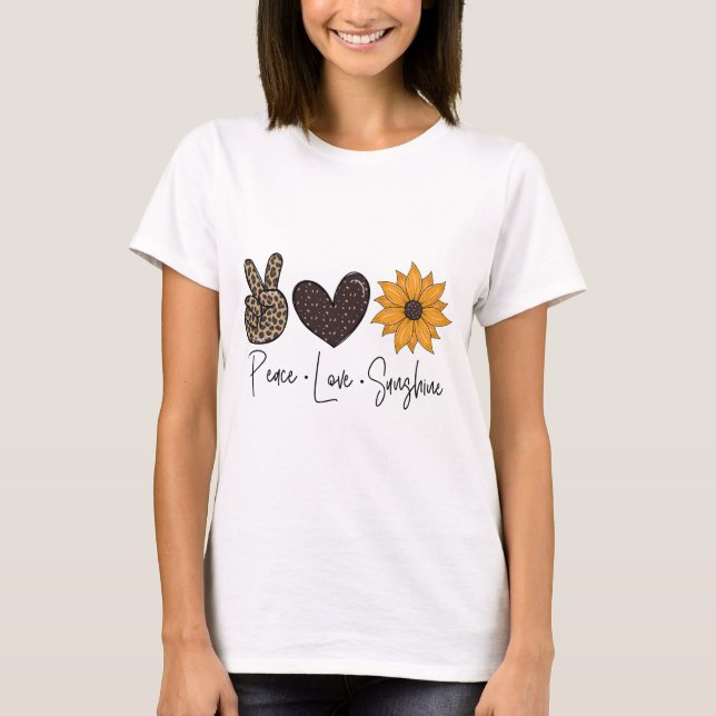 Camiseta O sol do amor pela paz (Frente)