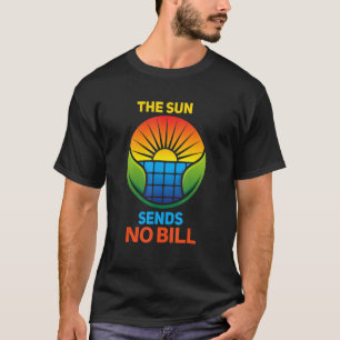 Camiseta O sol não manda nenhuma conta de células solares d