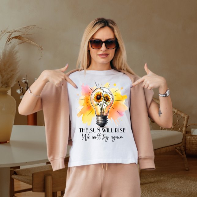 Camiseta O sol vai nascer (Criador carregado)