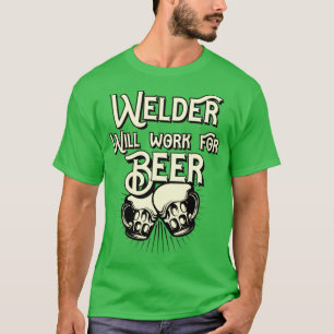 Camiseta O soldador vai trabalhar para o design de cerveja