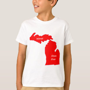 Camiseta O sólido sempre vermelho o mais mau do estado de