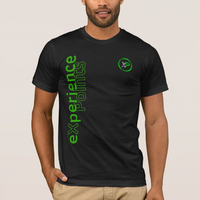 Camiseta o solteiro da moeda dos pontos da experiência/XP (Frente)