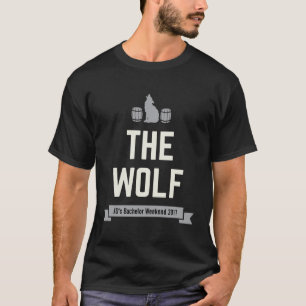 Camiseta O Solteiro do Wolf Groom Festa de Combinação de Tr