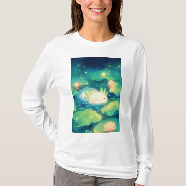 Camiseta O Sonho Floral Axolotl (Frente)