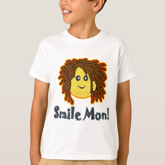 Camiseta O sorriso segunda-feira Rasta enfrenta os (Frente)
