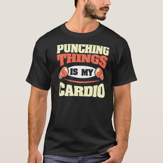 Camiseta O Spo De Boxing É O Meu Kickboxing De Cardio (Frente)