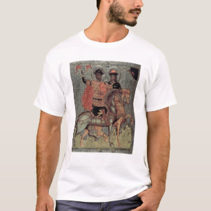 Camiseta O St. Boris e o St. Gleb montaram, c.1377