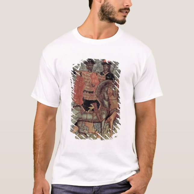 Camiseta O St. Boris e o St. Gleb montaram, c.1377 (Frente)