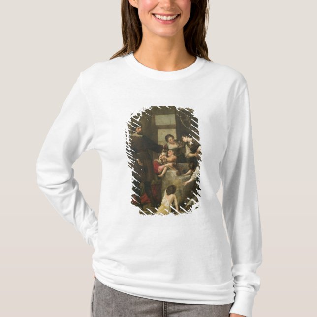 Camiseta O St. Isidoro salvar uma criança que caia em um (Frente)