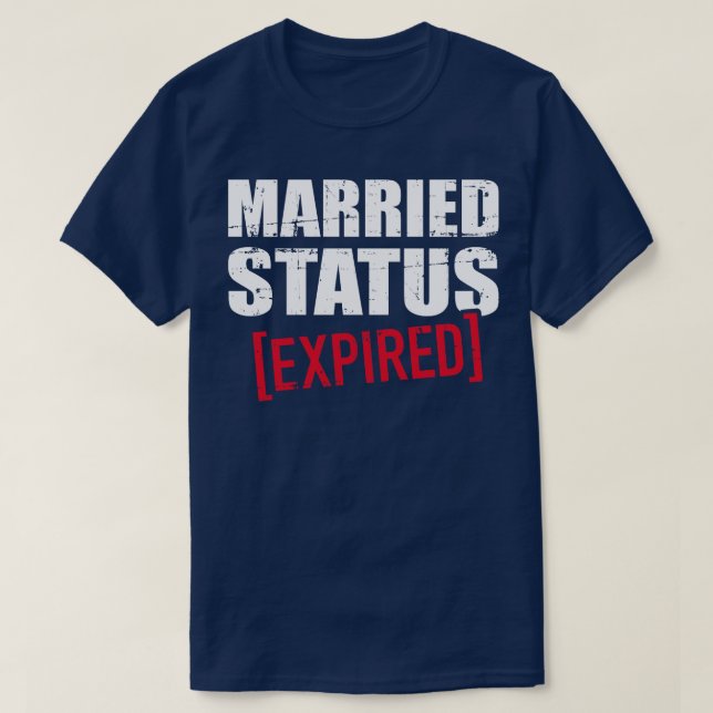 Camiseta O status do casado expirou (Frente do Design)