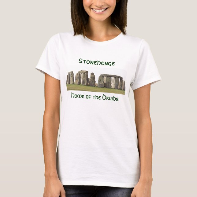 Camiseta O Stonehenge das mulheres, casa dos Druids (Frente)