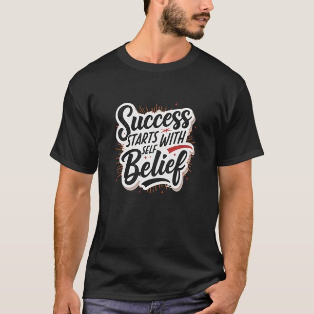 Camiseta O sucesso começa com a autocrença (Frente)
