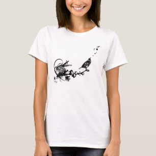 Camiseta O sulco "pássaro Funky" por P juliano Flores