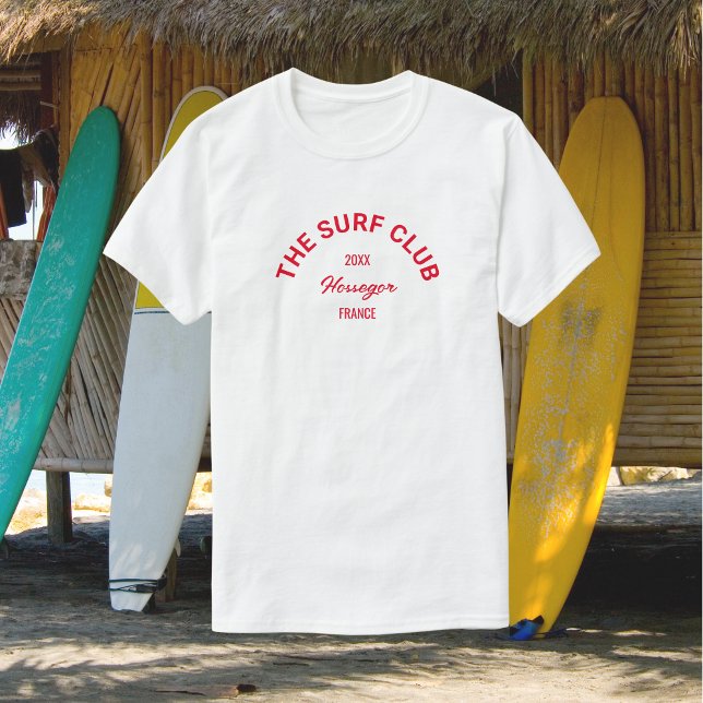 Camiseta O Surf Club Personalizado Red Crest Surfers White (Criador carregado)